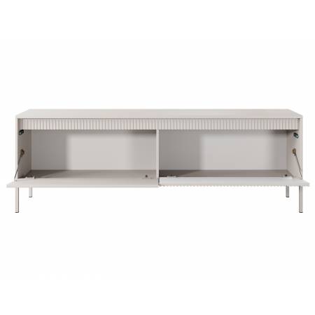 Komoda RTV ryflowane fronty SONEO beżowa